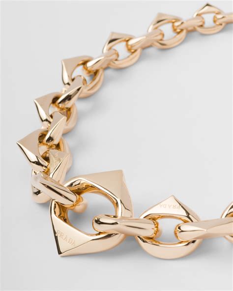 gold necklace prada|prada eternal gold jewelry.